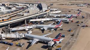 Dallas Fort Worth airport American Airlines hub runway traffic
