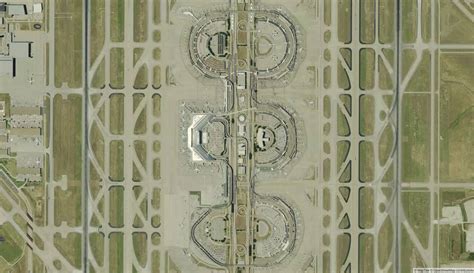 Dallas Fort Worth International Airport aerial city-scale layout
