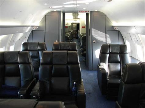 Dallas Mavericks Boeing 757-200 N801DM interior with team-branded leather seats