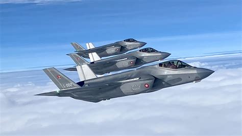 Danish Air Force F-35A Lightning II fighter at a European air base