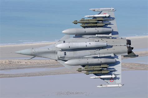 Dassault Rafale armed with air-to-surface missiles preparing for NATO exercise