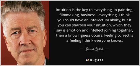 David Lynch discussing creative intuition in film production