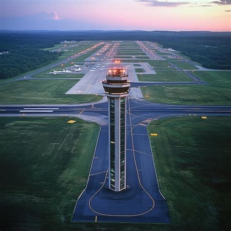 Delhi airport control tower overseeing revised flight schedules during runway upgrade