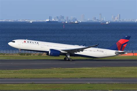 delta a330-900neo at athens international airport