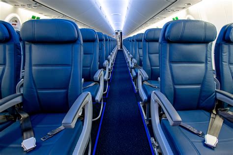 Delta Air Lines Airbus A220-100 cabin interior with modern seating