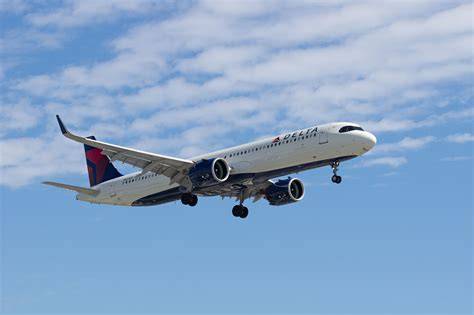 Delta Air Lines Airbus A220 and A321neo aircraft at US airport, modern Delta fleet