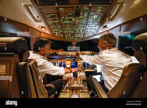 Delta Air Lines Boeing 777 cockpit with senior airline captain preparing for long-haul departure