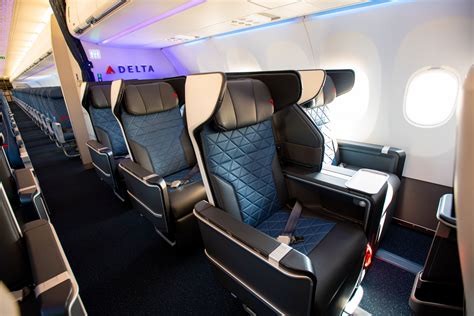 Delta Air Lines domestic first class cabin passengers boarding