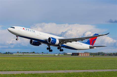 Delta Airbus A330-300 at JFK International Airport preparing for transatlantic service