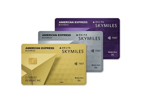 Delta American Express credit card perks display at airport kiosk