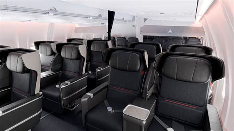 Delta First cabin interior with upgraded signage and consistent branding