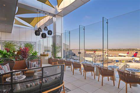 Delta One Lounge at Los Angeles International Airport with restaurant-style premium dining service