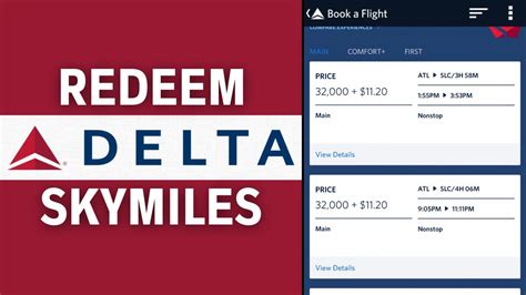 Delta SkyMiles interface showing premium cabin redemption pricing