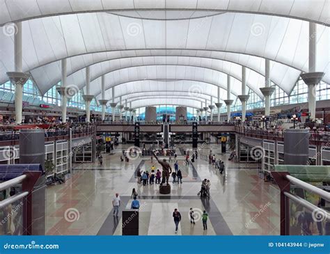 Denver International Airport main terminal and aircraft apron
