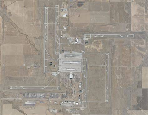 Denver International Airport runway operations with aircraft traffic