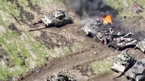 destroyed tank after fpv drone strike