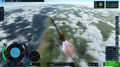 detailed screenshot of Kerbal Space Program plane hangar with custom-built jet