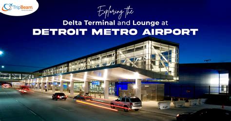 detroit metro airport terminal with delta aircraft in foreground