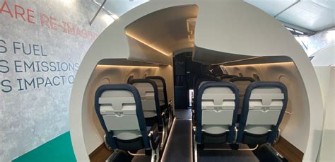 Deutsche Aircraft D328eco cabin interior with modern seating and large windows