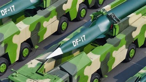 df-17 hypersonic missile launcher in military parade