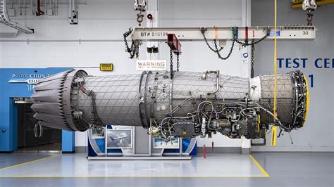 Disassembled F-35 F135 engine module being inspected at Pratt & Whitney facility in 2023