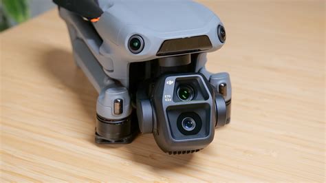 DJI Air 3S drone camera close-up during golden hour flight
