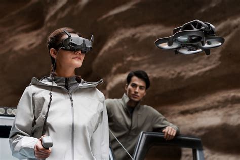 dji avata drone racing through a dense forest at high speed
