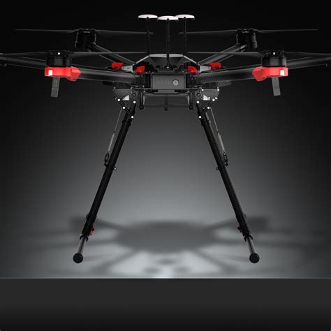 DJI Matrice 600 Pro in flight with RED cinema camera mounted