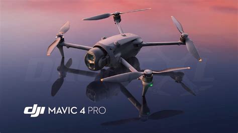 DJI Mavic 4 Pro on launchpad at sunset