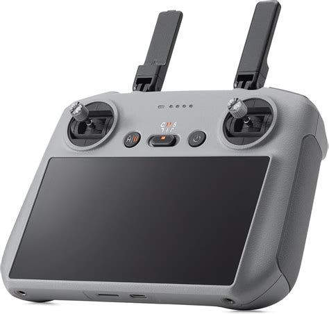 DJI RC Pro 2 controller with unfolded vertical screen at drone set location