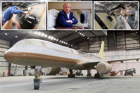 Donald Trump Boeing 757 gold interior luxury private aircraft exterior