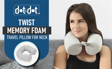 dot and dot twist pillow wrapped around lower back on plane