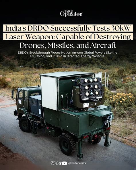 DRDO Mk-II Directed Energy Weapon system in drone interception trials