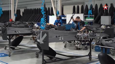 drone assembly line mass production Shahed style facility interior