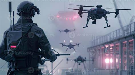 drone defense perimeter system at national sports arena using RF-cyber tech