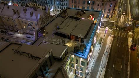 drone grounded on snowy rooftop during winter delivery trial