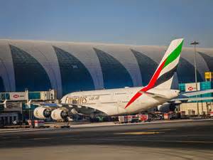 Dubai International Airport night operations with Emirates widebody fleet