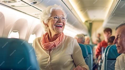 E-Liner Airways staff assisting elderly passengers on a charter flight to Aruba