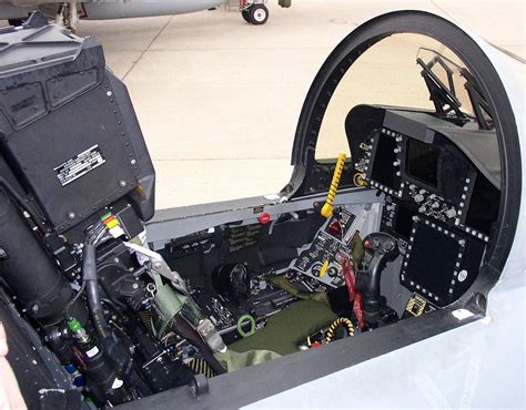 EA-18G Growler cockpit with electronic warfare displays
