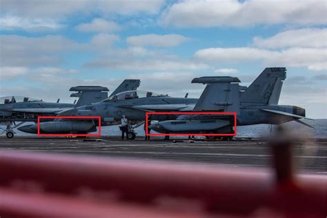 EA-18G Growler electronic warfare jamming pods carrier deck
