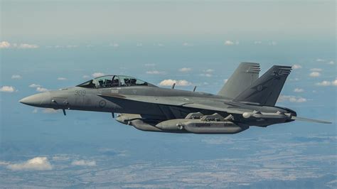 EA-18G Growler equipped with electronic warfare pods