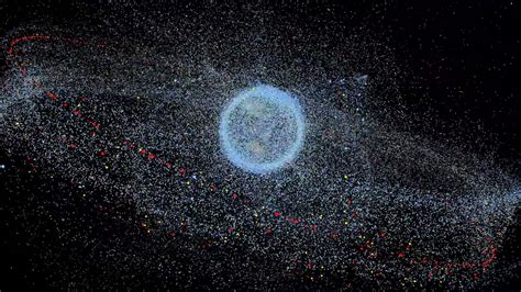 earth orbit cluttered with space debris