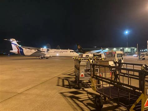 East Midlands Airport night cargo operations showcasing increased freight activity