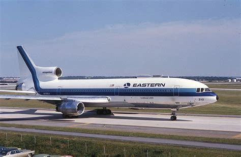 Eastern Air Lines Lockheed L-1011 TriStar in flight with its distinctive S-duct engine