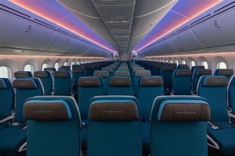 Economy Class cabin during a daytime Air Malta flight to Zurich