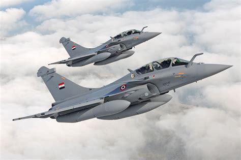 Egyptian Rafale fighter jets during live-fire exercise 2025