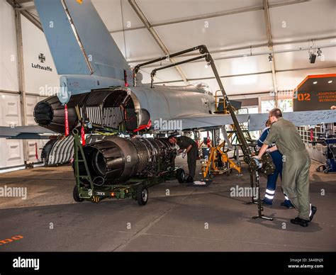 EJ200 jet engine assembly line inside Serco maintenance facility