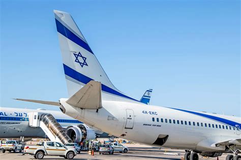 El Al aircraft parked at Tel Aviv amid conflict-driven suspension
