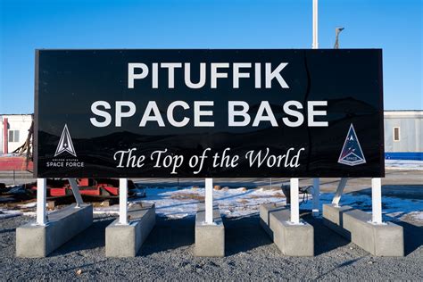 Elevated buildings and above-ground utilities at Pituffik