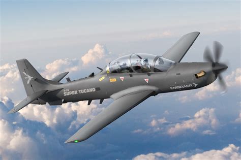 Embraer A-29 Super Tucano in counter-drone patrol configuration